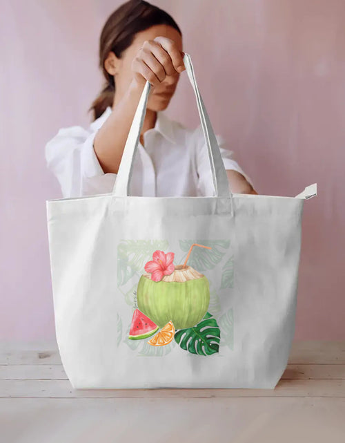 Nariyal Pani Beach Bag (With Zipper)